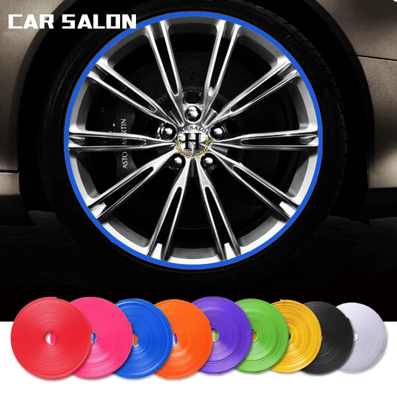 Car Wheel Hub Tire Sticker Decorative Styling Strip Wheel Rim Tire