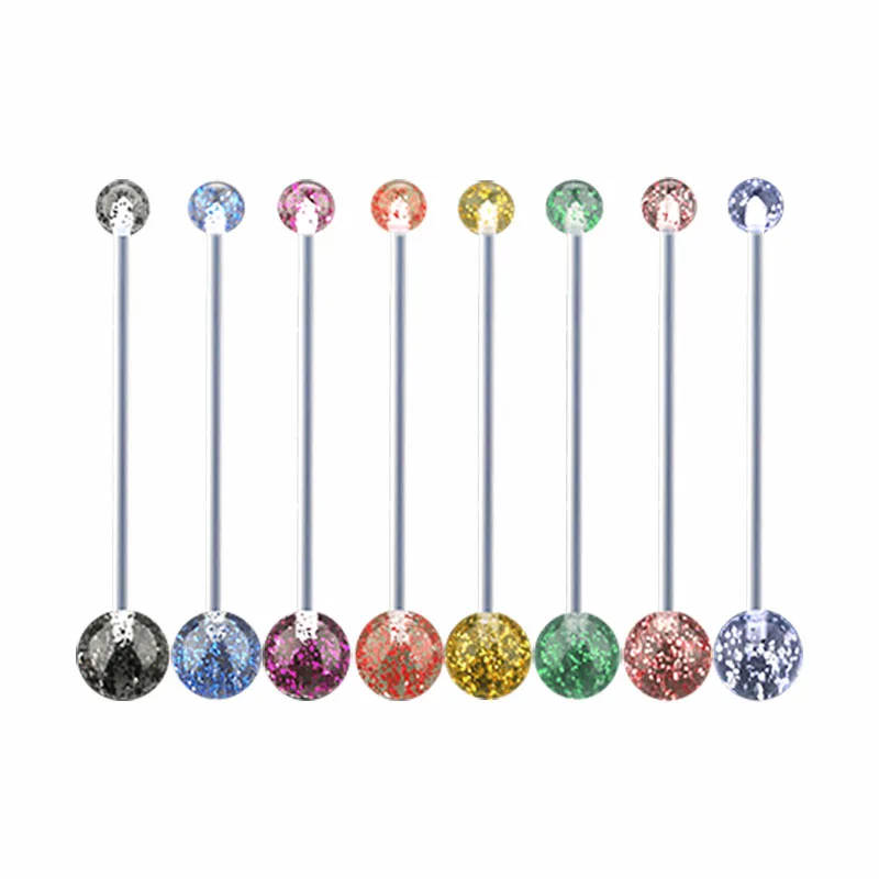 1Piece Sexy Belly Rings Navel Piercing Jewelry Soft Bio-plastic Glitter Balls Ombligo Nombril Body Pircing Jewelry Mix Colors0