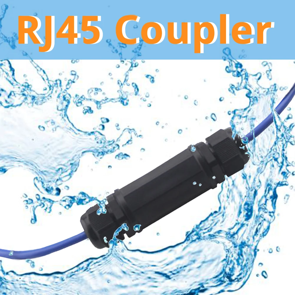 RJ45 водонепроницаемый разъем IP67 Ethernet сетевой кабель Разъем двойная головка