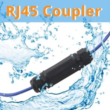 RJ45 Waterproof Connector IP67 Ethernet Network Cable Connector Double Head Outdoor Lan Coupler Adapter Female Cat5 6 7 8P8C