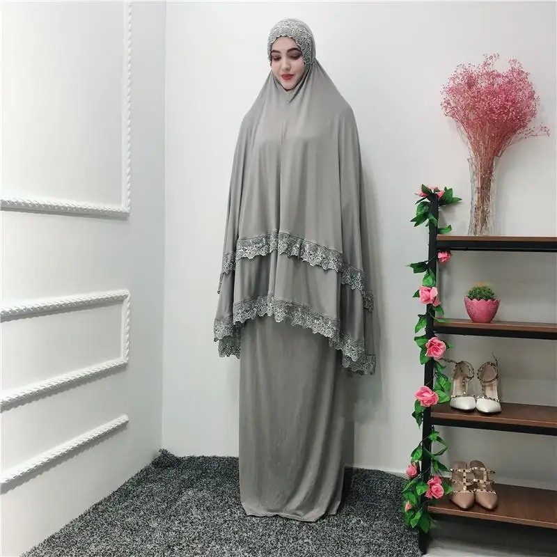 2 шт. abaya Robe Khimar Дубай, Турция мусульманский хиджаб платье кафтан цзилбаб Caftan молитва Исламская одежда Рамадан набор поклонения Халат