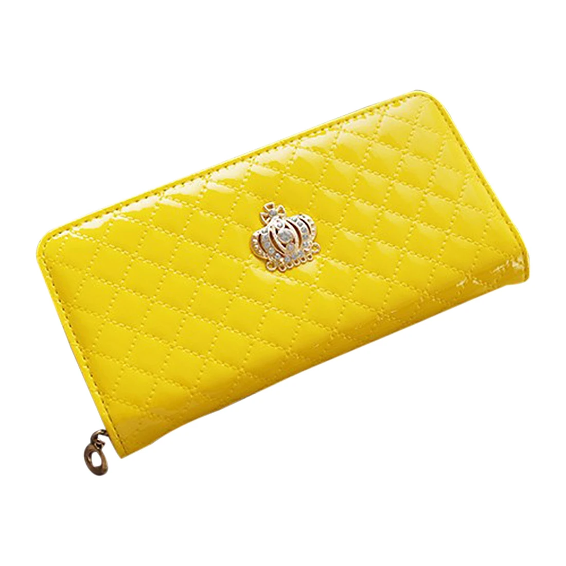 

women quilted long wallet crown purse women Wallets With Coin Bag
