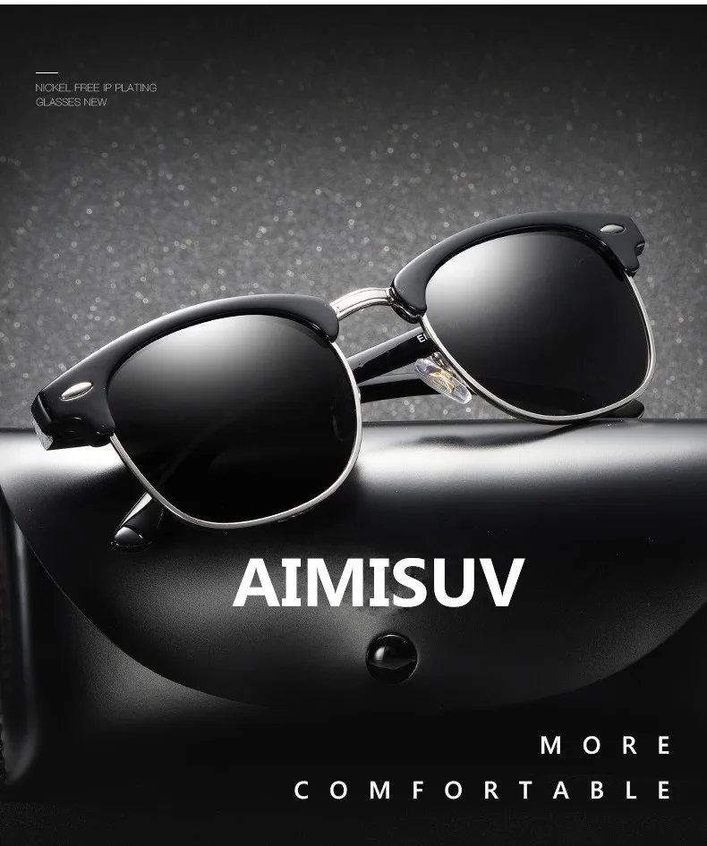 AIMISUV, круглые солнцезащитные очки, мужские, поляризационные, модные очки для вождения, Классические мужские очки, Ретро стиль, женские солнцезащитные очки, UV400 Oculos