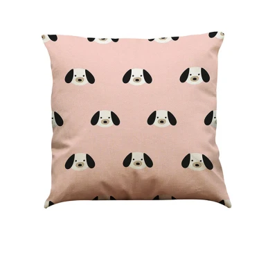 

YOMI Z 2018 Fashion Cushion Covers 45cm*45cm Pillow Coussin De Salon Sofa Print puppy cute Pillowcase Green Nordic Kussenhoes