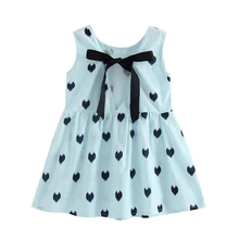 

2018 Dress for Girls Love Printed Princess Girl Dress Summer Causal Sleeveless dress for party Kids Dress vestido
