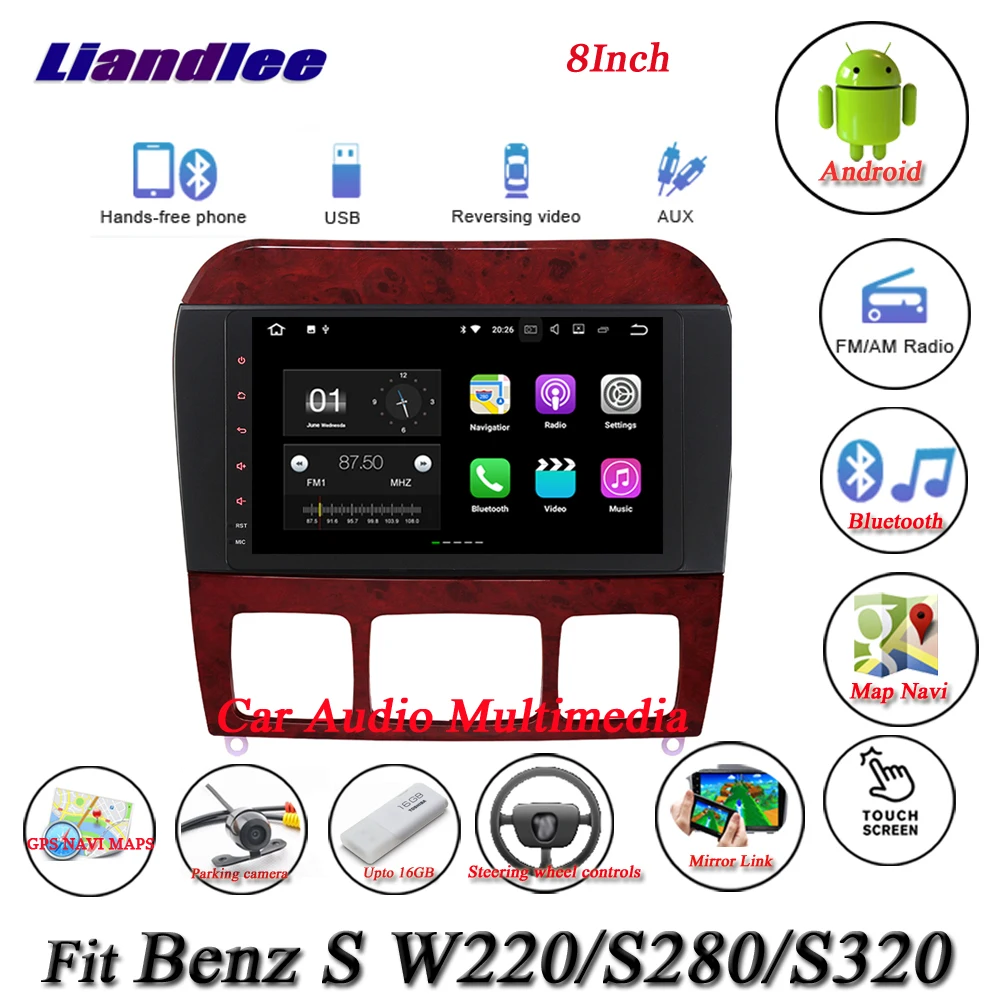 Perfect Liandlee Android System For Mercedes Benz S Class W220 S280 S320 Radio GPS Nav MAP Navigation HD Screen Multimedia NO DVD Player 0 Perfect Liandlee Android System For Mercedes Benz S Class W220 S280 S320 Radio GPS Nav MAP Navigation HD Screen Multimedia NO DVD Player 0