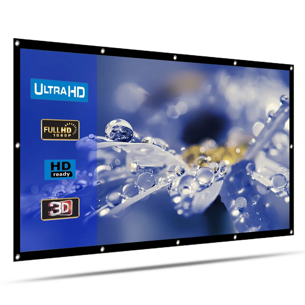 

Upgraded Thickened 120 Inch 16:9 Portable Projection Screen Foldable Projector Screen Front Rear for Home Outdoor Theater
