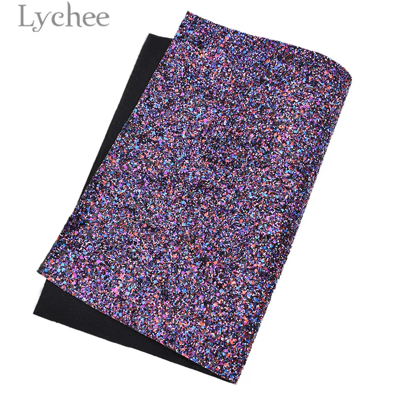 Lychee 29x21 см A4 Блестящий толстый искусственный PU ткань высокого качества для шитья Синтетическая Кожа DIY материал для сумок одежды