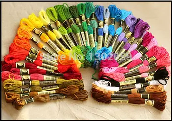 

High Quality Similar DMC 3576 (447*8=3576) Pcs Cross Stitch Embroidery Thread Floss---8 Meters 6 Strands