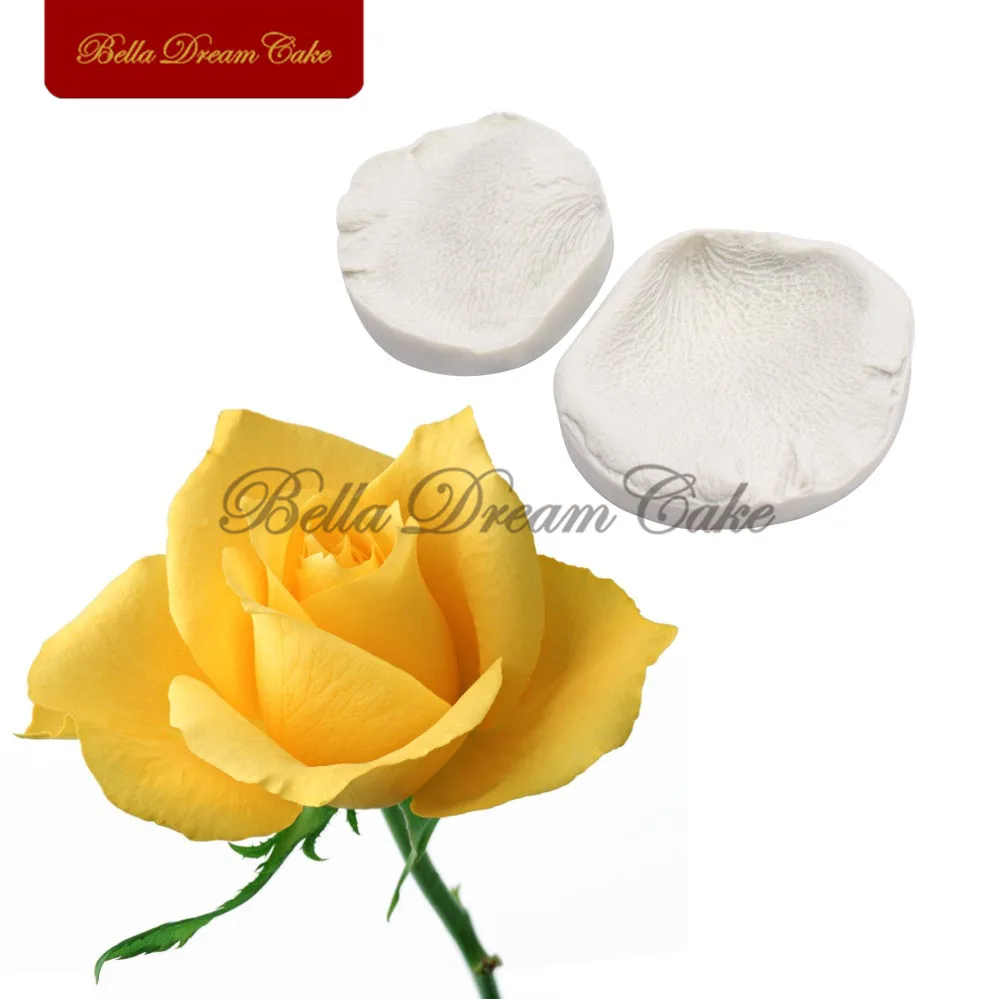 

2pc/set Austin Rose Flower Petal Veiner Silicone Mold Fondant Sugarcraft Mould Set Cake Decorating Tool DIY Bakeware