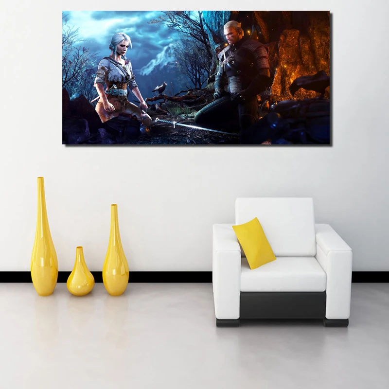 

The Witcher 3 Main Menu Background Canvas Painting Prints Living Room Home Decor Modern Abstract Wall Art Oil Painting Posters