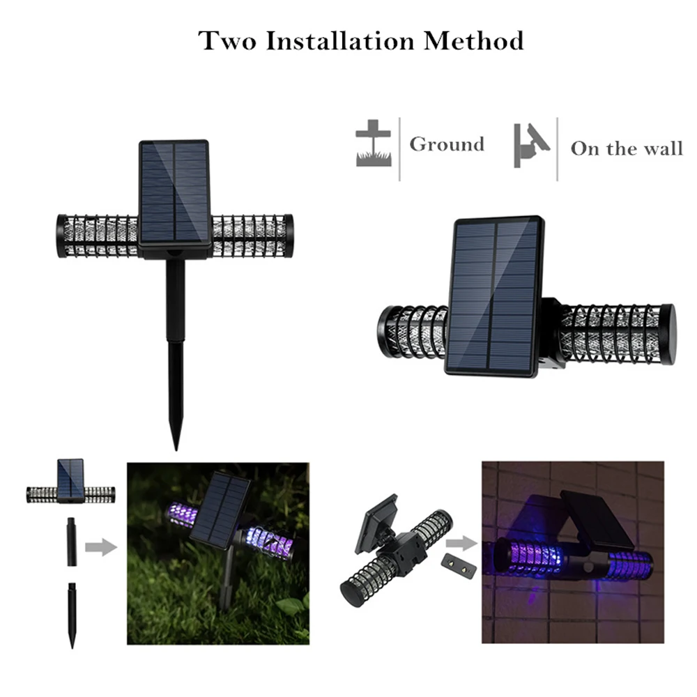 ETONTECK Солнечная/usb зарядка от комаров убийца УФ светодиодный светильник ловушка для насекомых автоматический переключатель комаров муравей мух ошибка светильник ing IP65