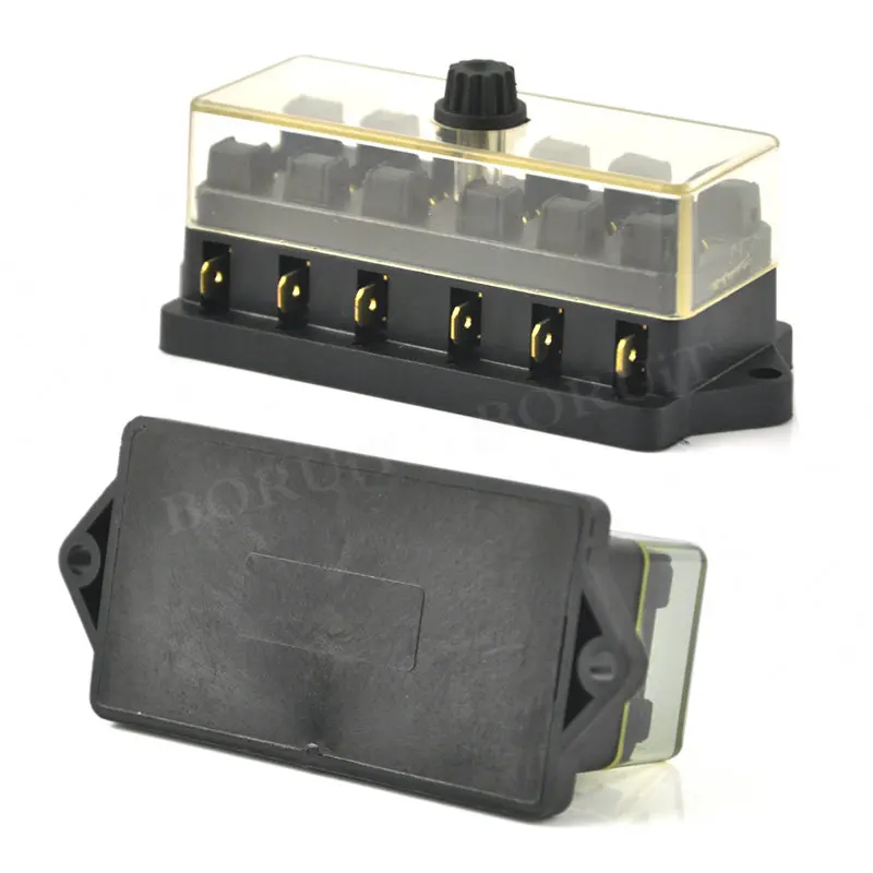 Universal 12V 24V 6 Way Fuse Box Block Fuse Holder Box Car Vehicle Circuit Automotive Blade Car Fuse Accessory Tool Hot Selling Universal 12V 24V 6 Way Fuse Box Block Fuse Holder Box Car Vehicle Circuit Automotive Blade Car Fuse Accessory Tool Hot Selling