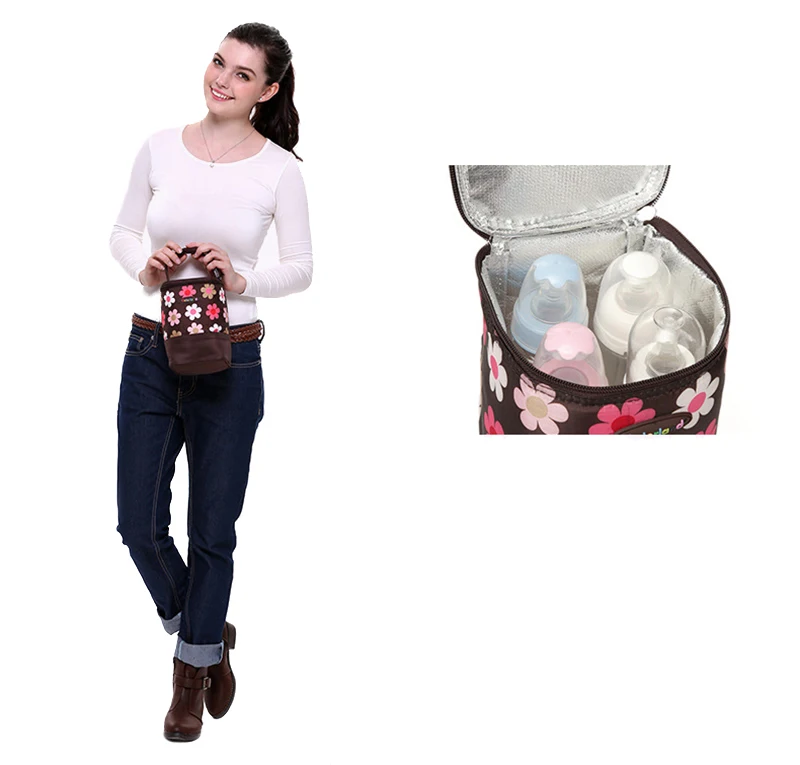 Baby Handbag Insulation Bottle Bag Portable Dot Mummy Breast Milk Bottles Thermo Bags Infant Feeding Keep Warm Tote BB5132 (5)