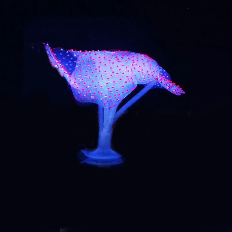 Горячие светящиеся искусственные Медузы аквариум силиконовый имитация флуоресцентный яркий Декор для аквариума - Цвет: Красный