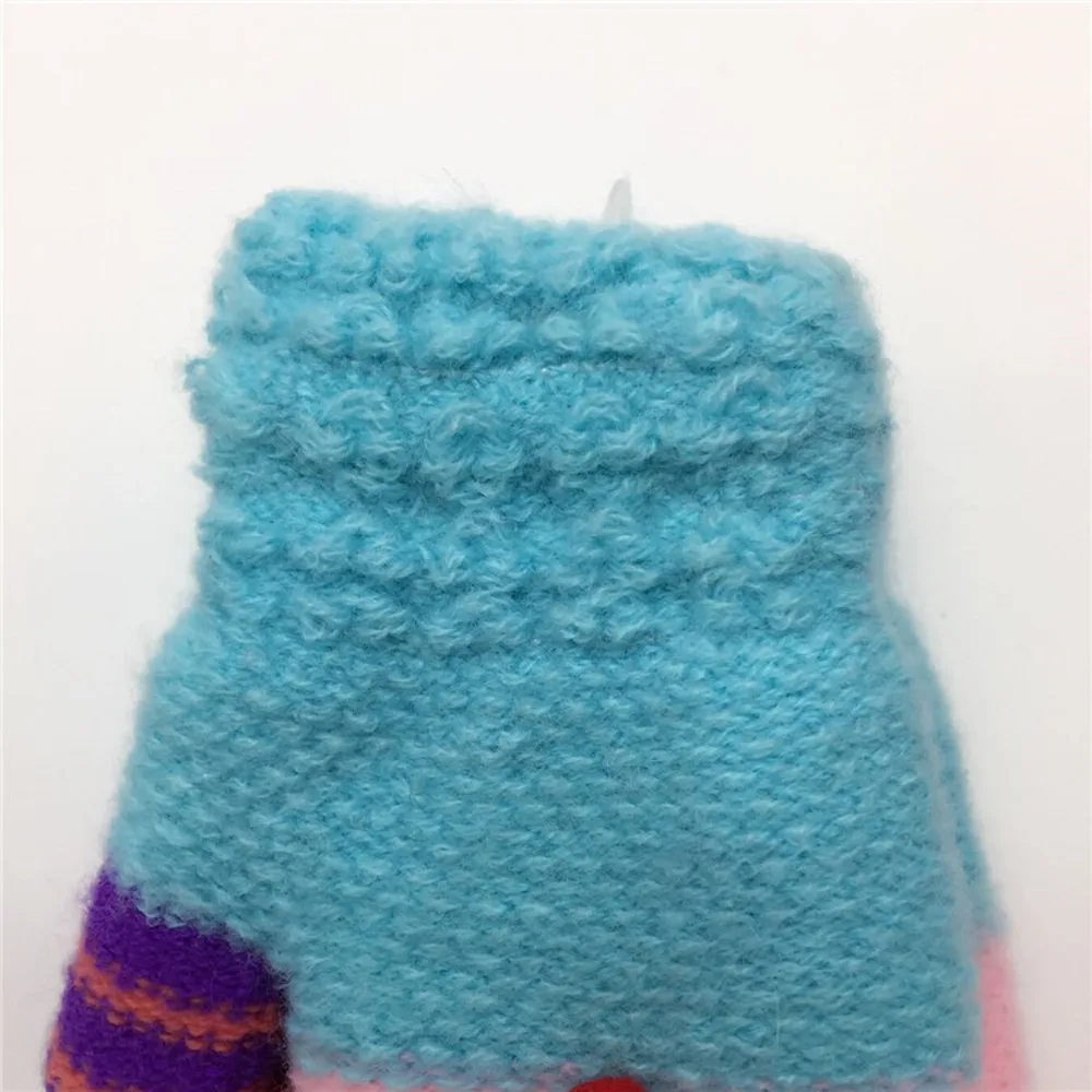Милые утепленные Лоскутные теплые зимние перчатки для маленьких девочек и мальчиков; милые зимние перчатки для малышей; 8 шт