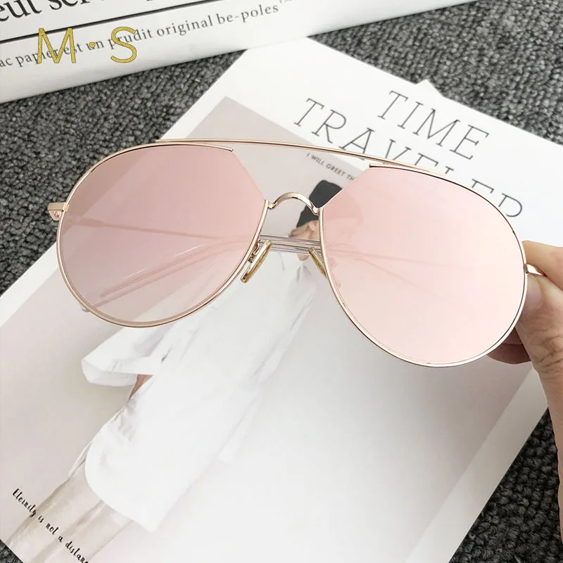 MS, новинка, модные солнцезащитные очки для женщин, роскошные брендовые дизайнерские Винтажные Солнцезащитные очки, женские очки-авиаторы для женщин - Цвет линз: C09
