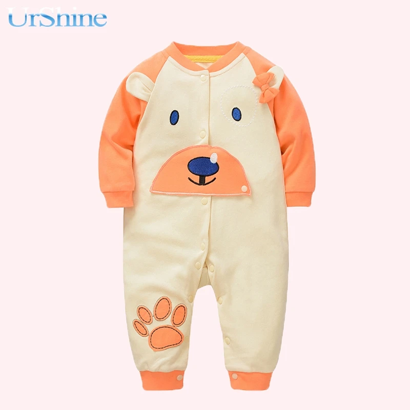 Baby Winter Rompers Cotton Fabric Baby Girl Boys Infant Overalls Kinds Clothing Thick Jumpsuit