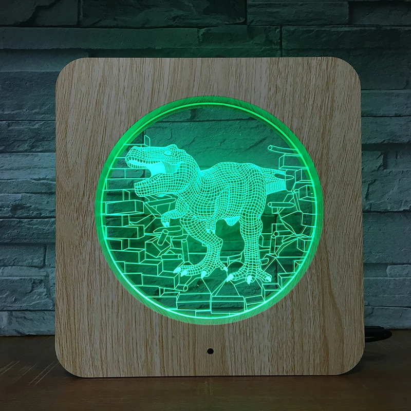 Tyrannosaurus Rex 3D светодиодный ABS пластиковый ночник своими руками, на заказ Настольная лампа для детей цвета подарок домашний декор дропшиппинг 2794