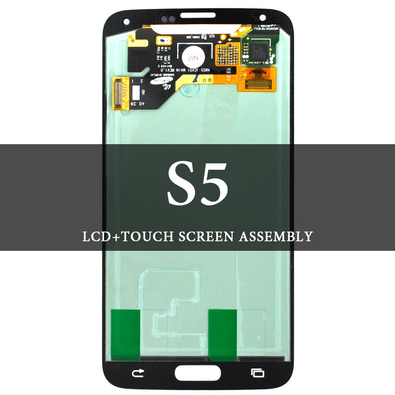 Для S5 LCD 5 1 ''G900F белый черный дисплей экран протестирован один за другим AMOLED