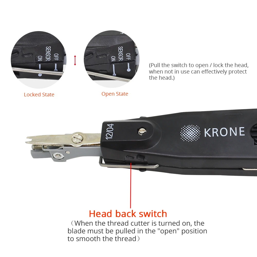 TISHRIC Krone RJ45 Crimper Professional Lsa-plus Telecom Phone Wire Cable RJ11 Optical Punch Down Crimping Tool Network Kit