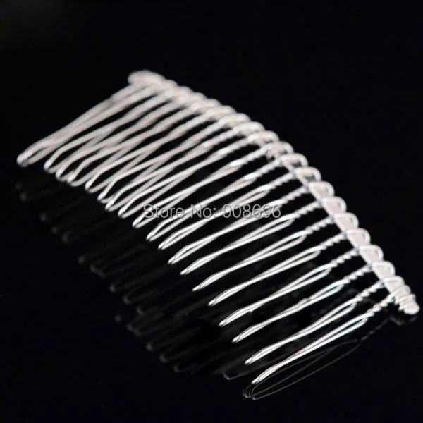 100 шт 5 проволочных расчески 20 зубов Свадебный гребешок для волос ручной работы для крафтинга завесы для птичьей клетки