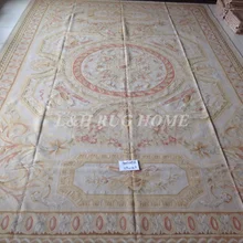 12'x18 ручной Aubusson ковры aubusson шерстяные ковры ручной работы и ковры зоны для украшения дома