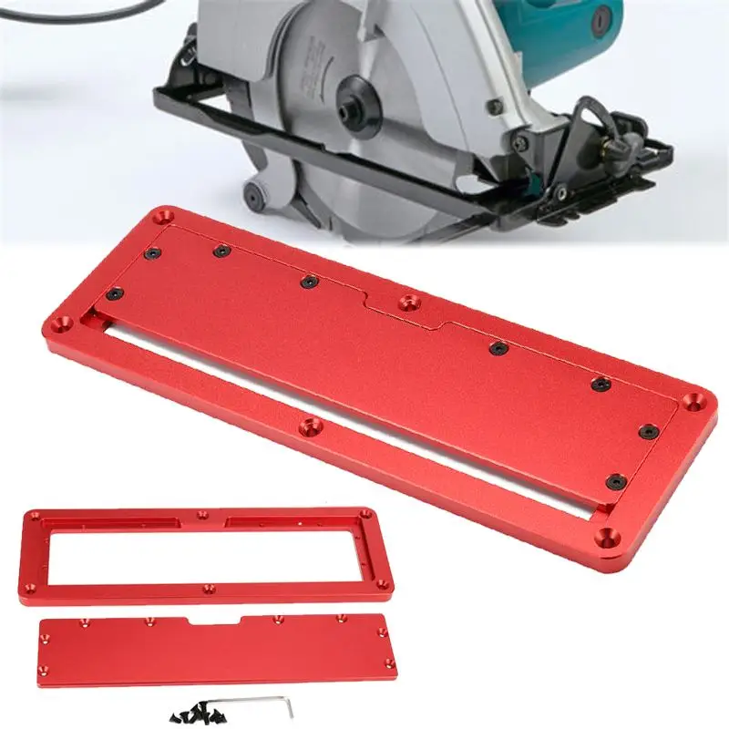 

Red Embedded Saw Flip Cover Plate For Electric Circular Table Saw Flip-Floor Table Special Cover Plate Aluminium Insert Plate