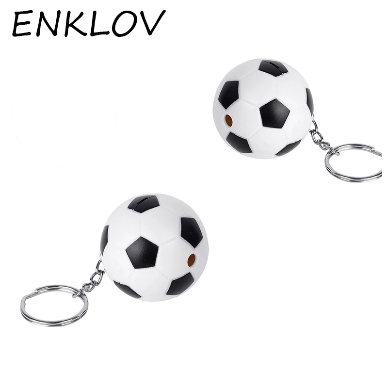 

ENKLOV Keychain Personal Security Self Defense Alarm Loud Alert Anti Wolf Alarm Football Shape For Kids Women Elderly