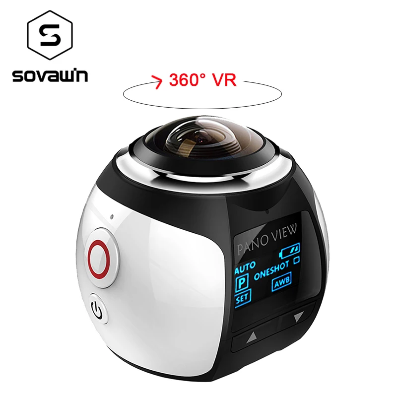 Видеокамера VR 4K 360 градусов Wi Fi панорамная 2448*2448 HD 30 м водонепроницаемая