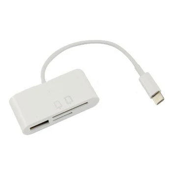

4 Mini IOS 11 Micro SD SD MMC TF Card Reader USB OTG Cable Adapter Camera Connection Kit 3 in 1 Card Reader For Tablet iPad
