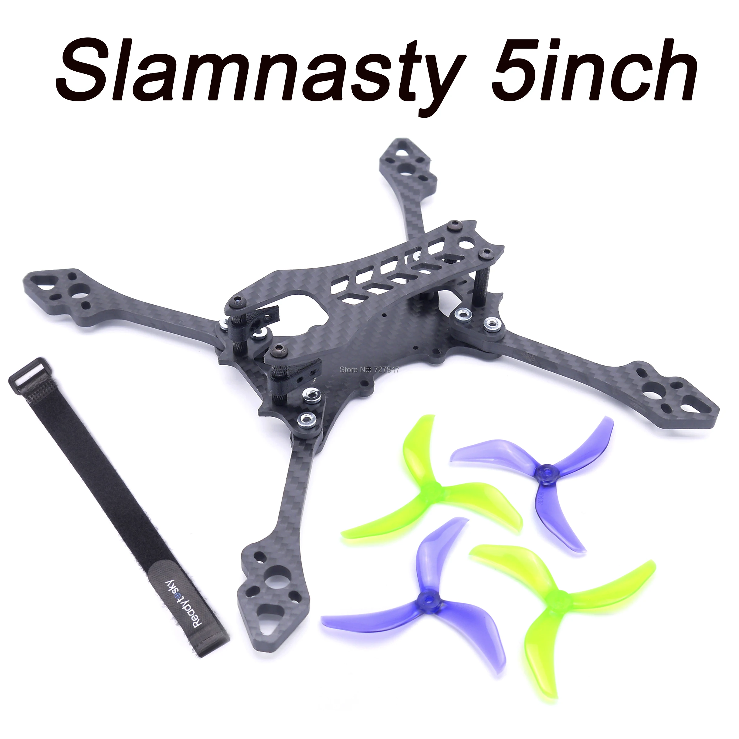 

Slamnasty 5inch 207mm wheelbase with 5mm Arm Pure Carbon Fiber Quadcopter frame for FPV Racing Drone