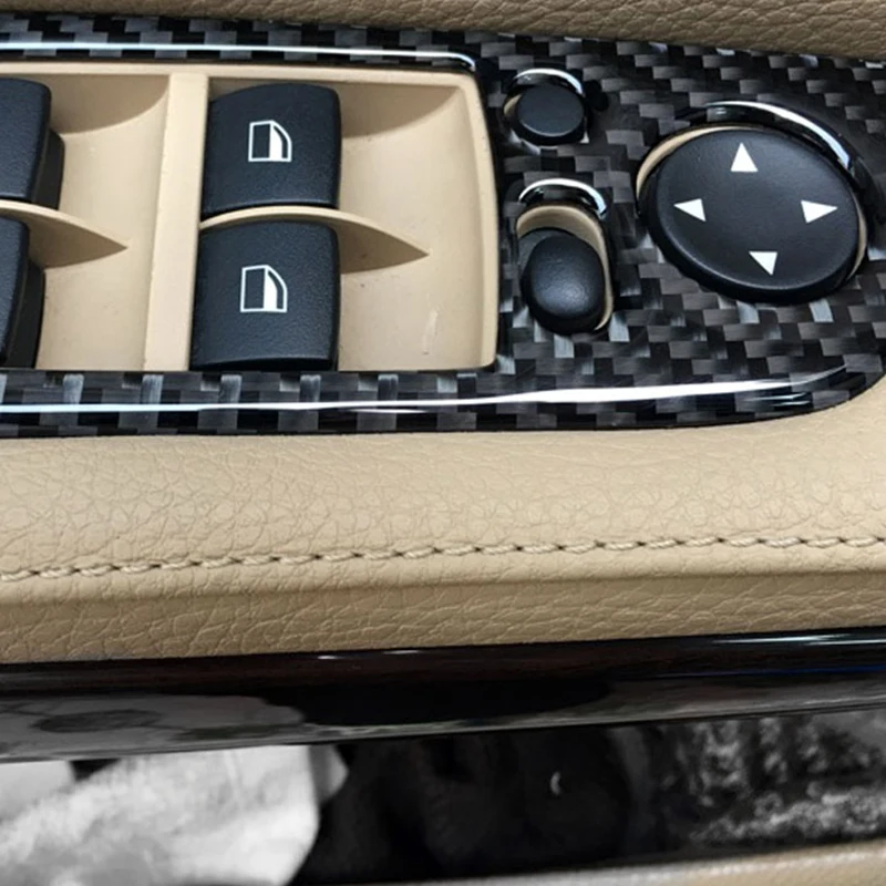 SRXTZM для BMW E90 стеклоподъемник из углеродного волокна кнопка переключения рамка