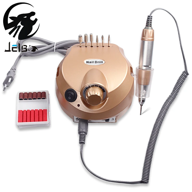 

Jelbo Pro 35000RPM Electric Nail Drill File Bit Machine Manicure With Upgraded Version Silicone Case Anti-scald Handle Manicure