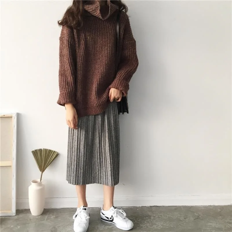 Рок Rokjes Dames Boho Jupe Одежда Faldas для женщин зимние Высокая талия плиссированные