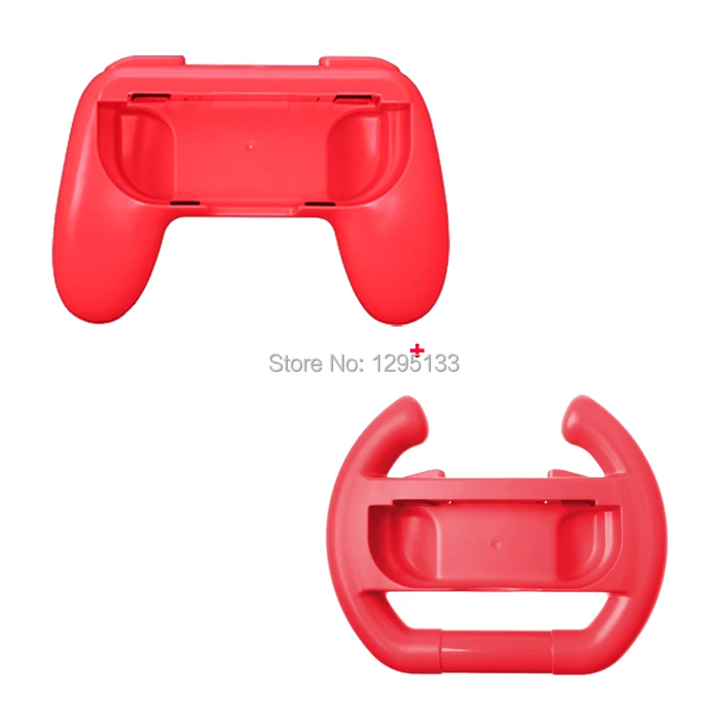 For Nintend Switch Joycon Left Right Comfort Hand Grips Holder + Steering Racking Wheels for Nitendo Switch Joy-Con (7)