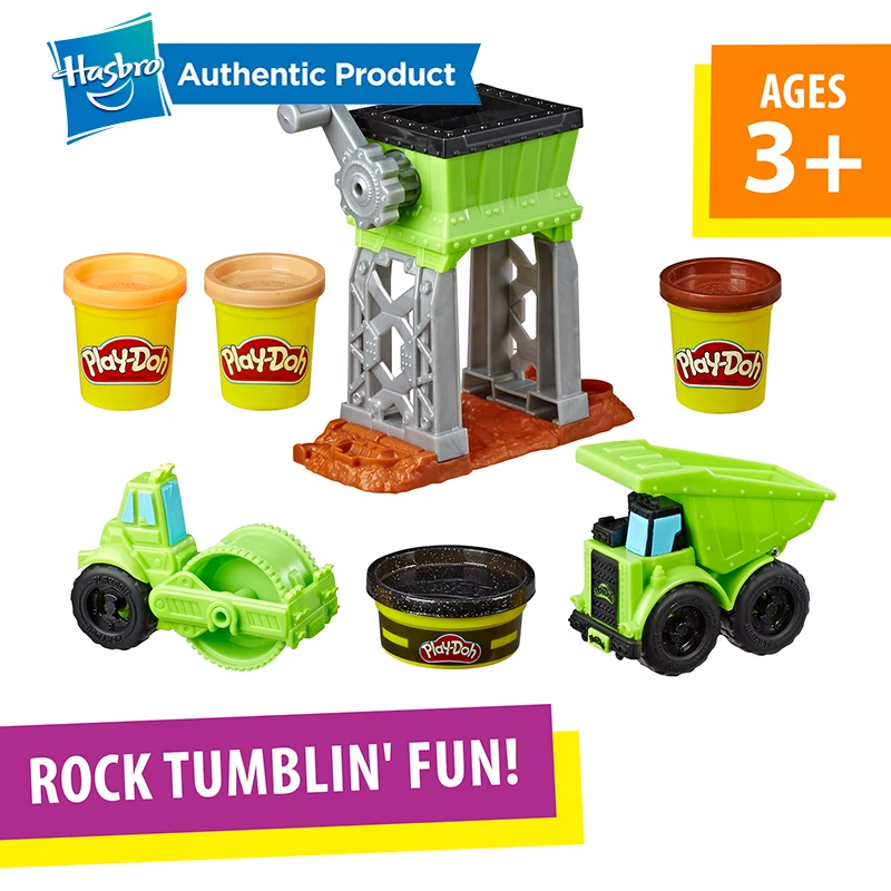Juguete de construcción de patio de grava con ruedas play-doh de juguete no tóxico compuesto de construcción de pavimento Doh más 3 colores adicionales - 2
