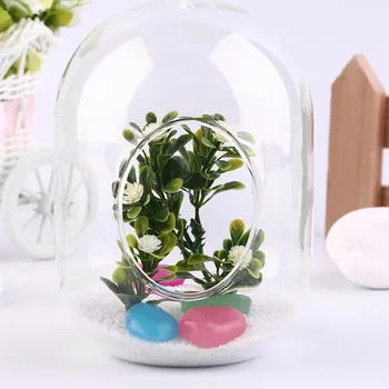 

1pc Glass Vase Transparent Glass Vase Hanging Terrarium Succulents Plant Landscape Home Decor Gift in Bedroom Living Room Office