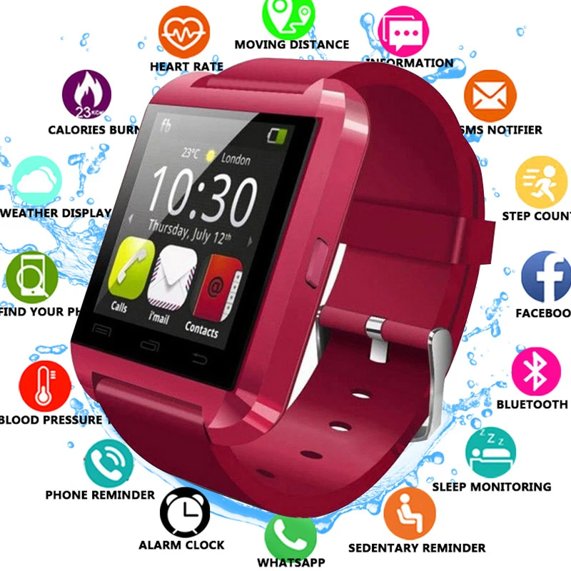 

Multifunctional Bluetooth V3.0 men's watch EDR Smart Watch with Phone Camera Card smart clock For apple xiaomi hauwei mobilphone