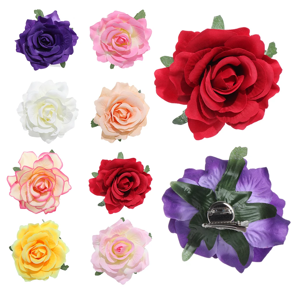 

HOOH DIY Bridal Wedding Hair Accessories For Bridal Bridesmaid Hairpin Flocking Cloth Flower Hair Clip Jewelry Accessories