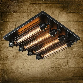 

Loft iron ceiling light 4 edison bulb industrial Steampunk metal punk lamp Vintage retro deco Lighting Fixture