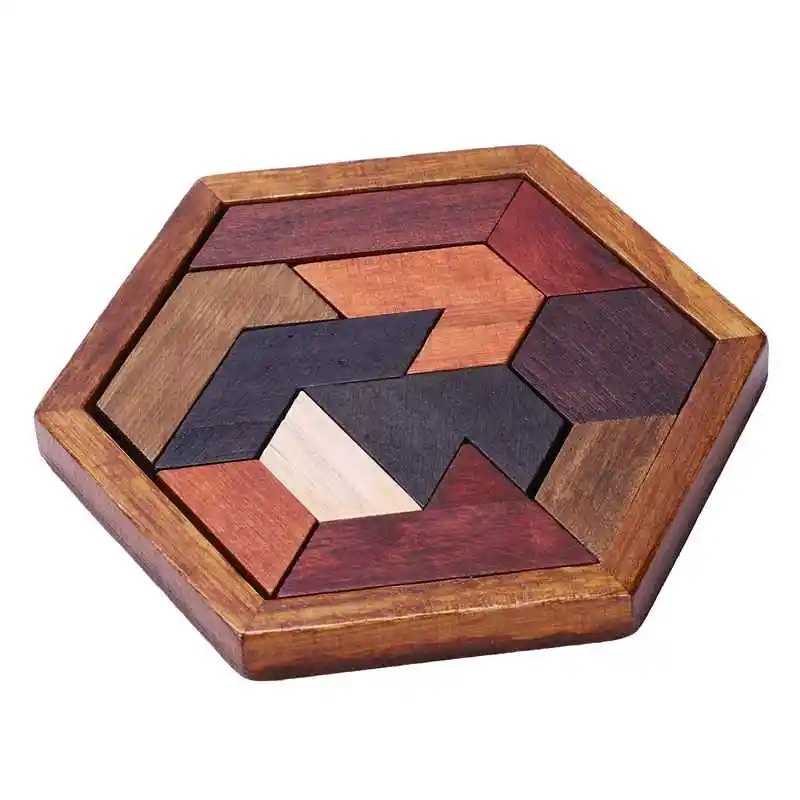 3 шт. забавная головоломка деревянная геометрическая форма d форма головоломка деревянная игрушка-пазл танграмма доска-головоломка
