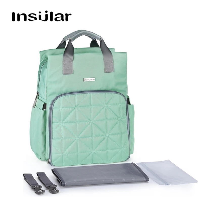 

INSULAR Fashion Diaper Bags Backpack baby Mommy Nappy Bag Waterproof Support Machine Wash 8 Color for Baby Care Stroller Travel