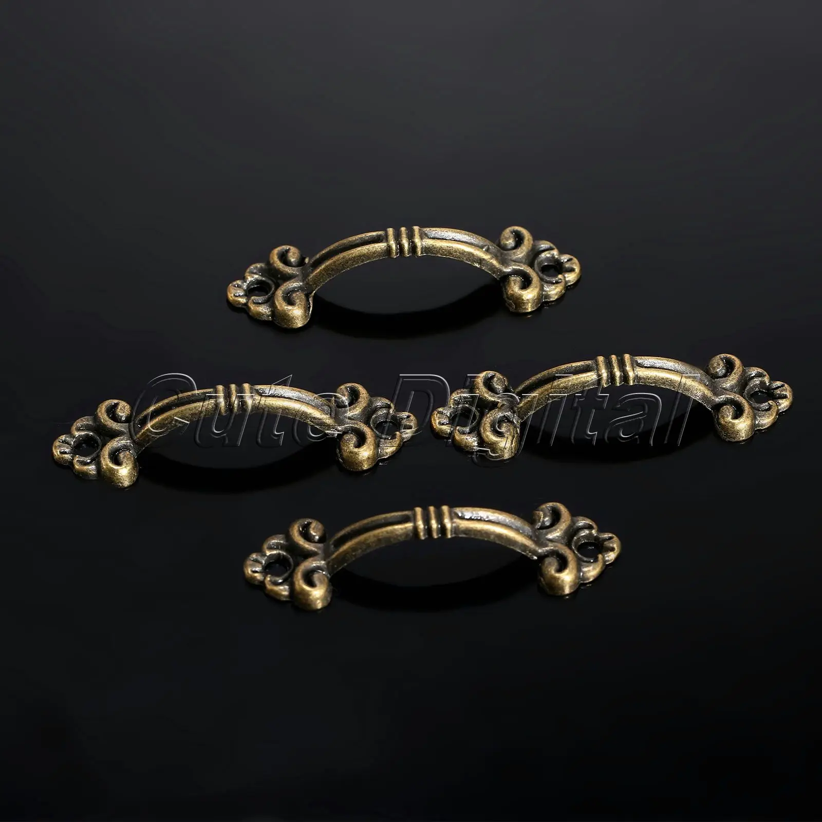 12x Furniture Hardware Antique Brass Bronze Decorative Jewelry Box Drawer Cabinet Dresser Wood Case Handle Pull Knob with Screw