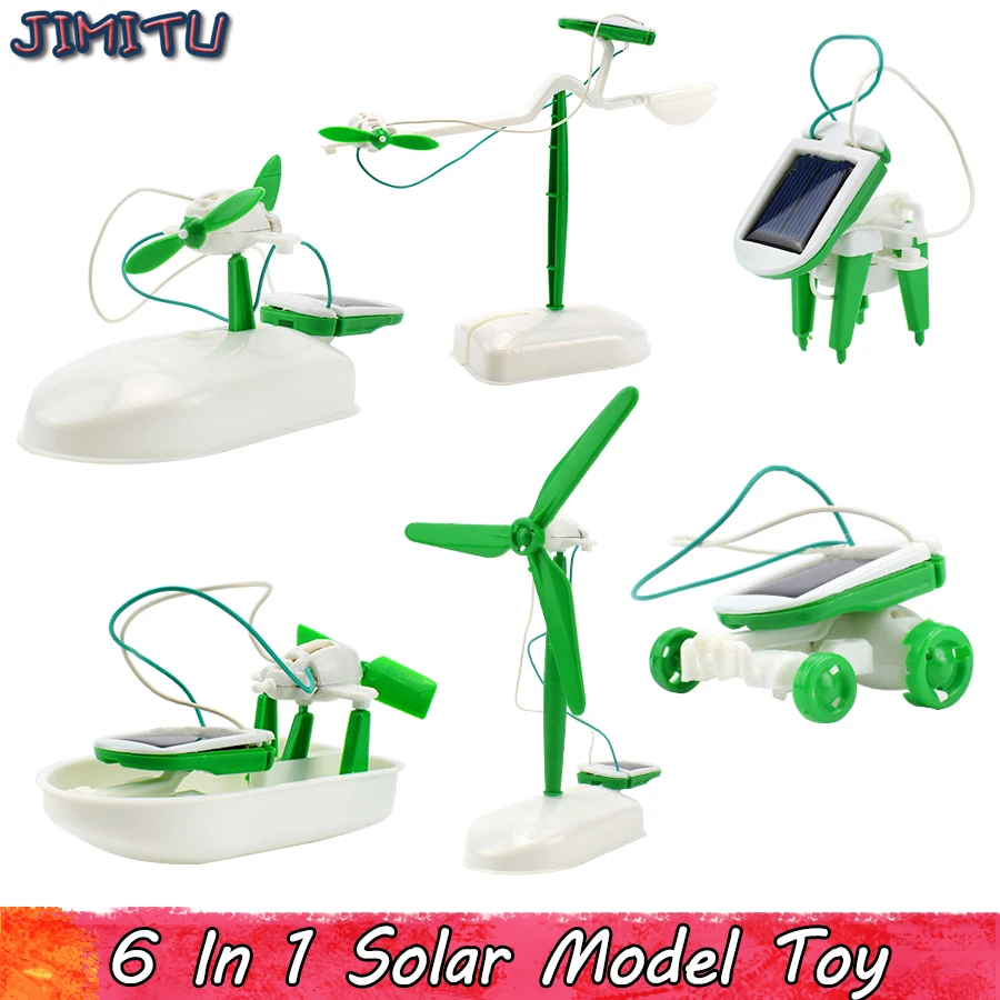 

6 In 1 Solar Model Kits Toys for Children Exploring Science Experiment Assembly Models Educational Toy Improve Thinking Ability