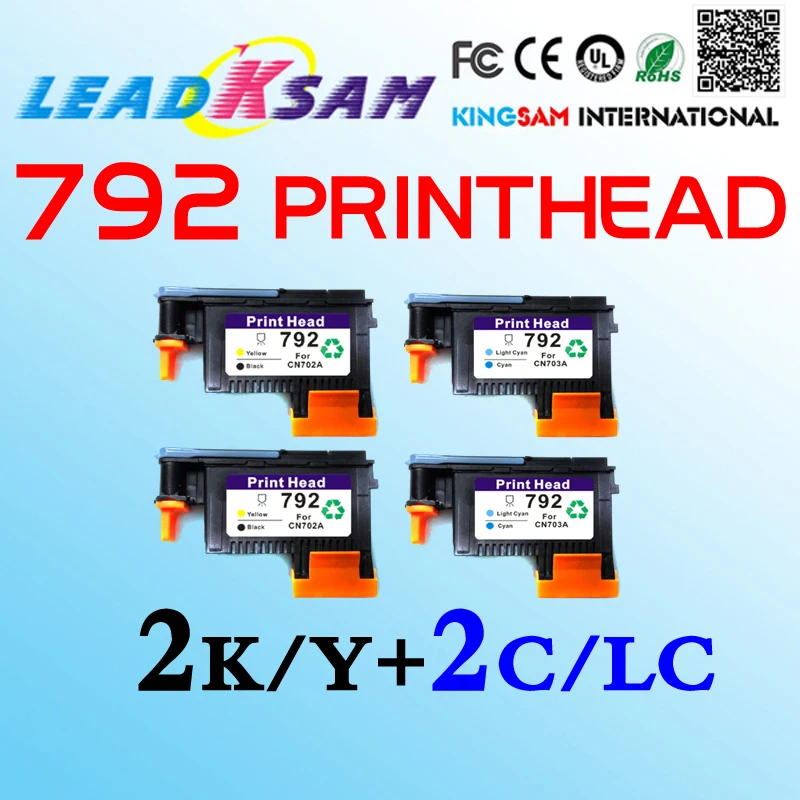 4 шт. печатающая головка 792 совместима с HP792 CN702A CN703A Cyan/Light Cyan черный/желтый для L26500