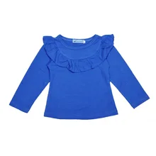 Retail New Autumn Style Girls ClothingT Shirt Girls The Multilayer Lace Collar Shirts Brand Long-Sleeved Princess Bottoming Top
