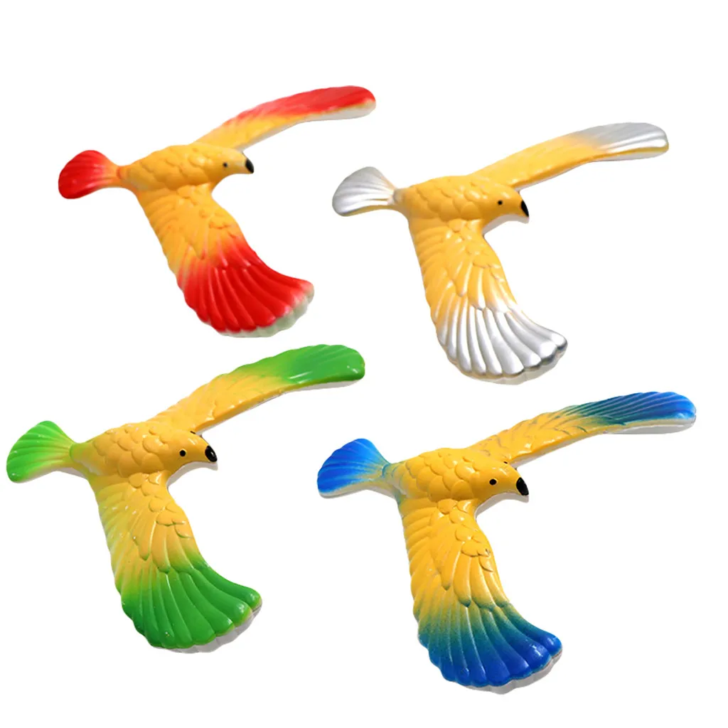 4Pcs Bird Toys Magic Balancing Bird Science Desk Toy Novelty Eagle Trick Child Party Gift Shaking Head Doll Education Toy