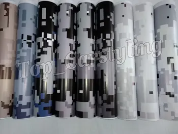 

Various Colors PIXEL Camouflage VINYL Car Wrap DIGITAL Camo Car Vinyl pellicola Motorcycle Vehicle Covering Foil 1.52x30m/Roll