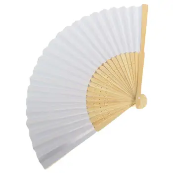 

20 PCS folding Paper hand fan custom halloween ladies baby shower wedding favors gift birthday party decoration(white)